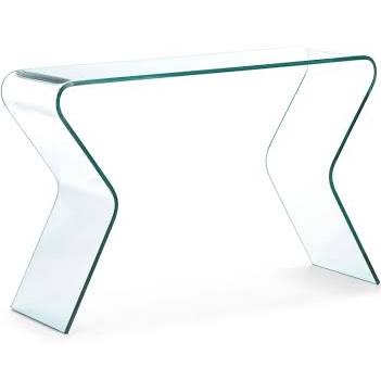 Respite Console Table Clear Tempered Glass